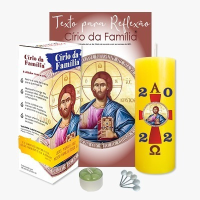 Imagem 1 de 3 de Vela Círio Da Família Círio Jesus + Vela Aromatizada Brinde