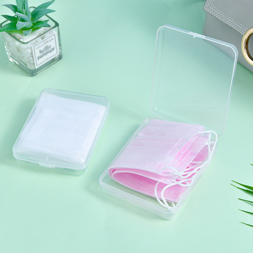 Caja De Almacenamiento De Mascarillas Desechables Transparen
