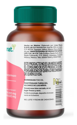 Imagen 4 de 6 de Omega 3 Premium Concentrado (60 Caps) Pronat