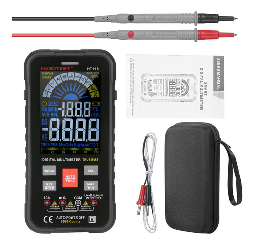 L Multímetro Digital Habotest Ht116 9999 Conta Rms