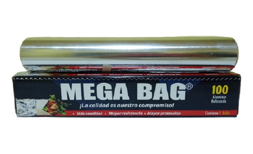 Papel Aluminio Mega Bag M 100 Grueso 3 Rollos