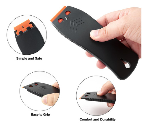 Gomake Cuchillo Raspador De Plastico De Doble Filo Con 20 Cu