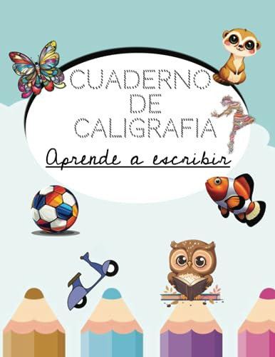 Libro De Caligrafía Para Niños. Cuaderno Para Aprender A Esc