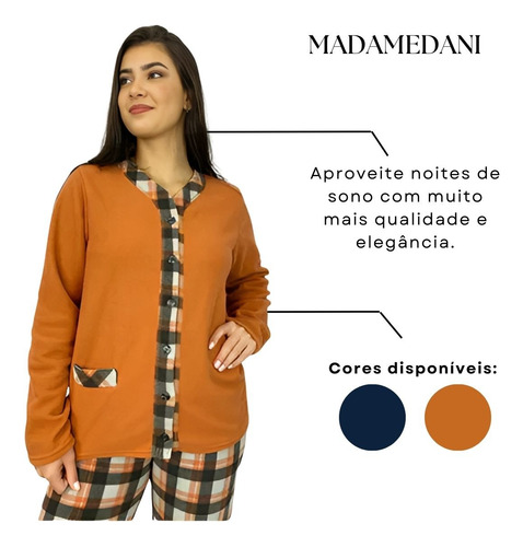 Pijama Longo Americano Blogueira Aberto Botões Amamentar