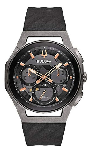 Bulova 44mm Curv Collection Reloj Cronógrafo Gris Oscuro Par