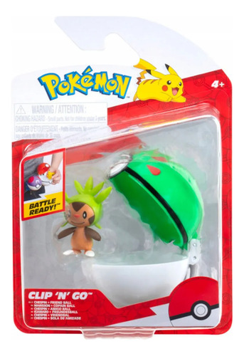 Figura Jazwares Clip N Go - Pokemon - Chespin