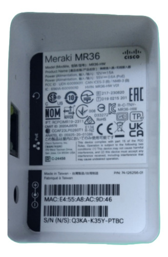 Access Point Cisco Meraki Mr36-hw