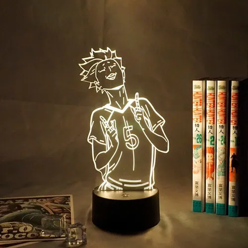 G Haikyuu Tendou Satori Luz 3d Anime Para Decoración Luz De