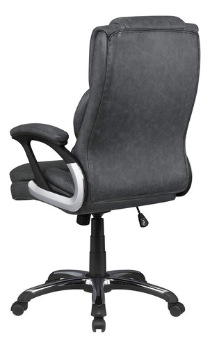 Coaster Furniture - Silla De Oficina Gris Con Brazo Acolcha