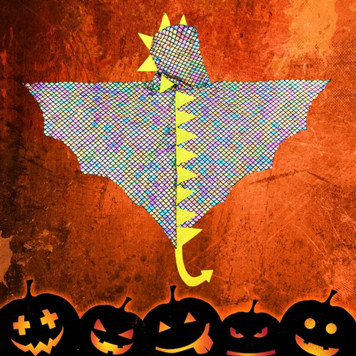 Disfraz De Dinosaurio De Halloween Con Capa De Dinosaurio