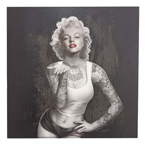 Poster Decorativo Lino 20x20 Marilyn Monroe Black