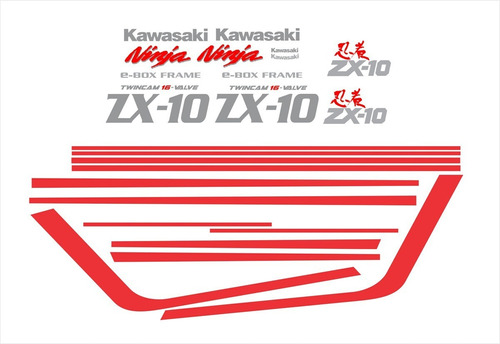 Adesivos Faixa Compatível Kawasaki Ninja Zx-10 86-90 Preta 1