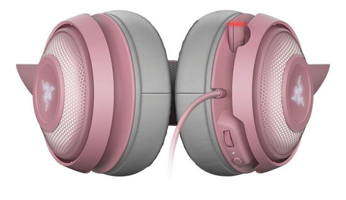 Imagen 4 de 5 de Audífonos gamer Razer Kraken Kitty quartz con luz rgb