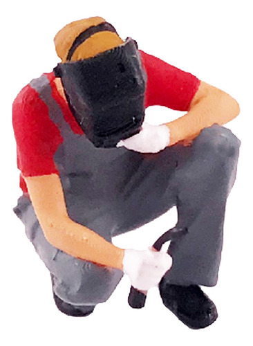 Resina 1/64 Personas Pequeñas Figuras De Juego De B Rojo