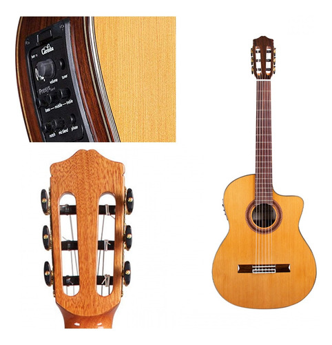 Cordoba C7 Ce Cd Guitarra Electroacustica + Rocker Music