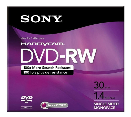 Disco virgem Mini DVD-RW Sony de 2x