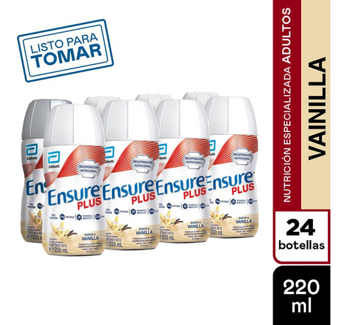 Ensure Plus Liquido Sabor Vainilla 220 Ml X 24 Unidades