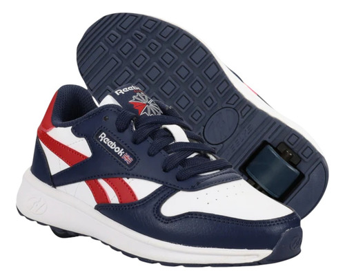 Tenis Blanco Y Azul Heelys Reebok 006 Con Rueda