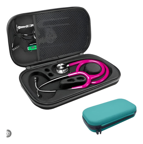 Estuche Rígido Estetoscopio Manija Compatible Littmancoronet Verde Claro