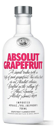 Vodka Absolut Grapefruit Pomelo De Suecia Botella De 750 Ml