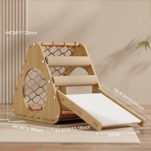 Rascador Para Gatos, Cueva, Salón, Cama, Con Escalera