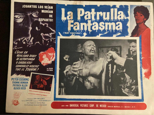 La Patrulla Fantasma. Peter Cushing. Lobby Card Original. (Usado)