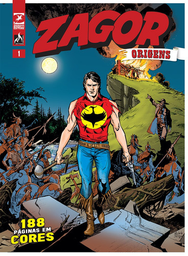 Zagor Origens Vol. 1: O sobrevivente, de Burattini, Moreno. Editora Edições Mythos Eireli,Sergio Bonelli Editore, capa mole em português, 2021