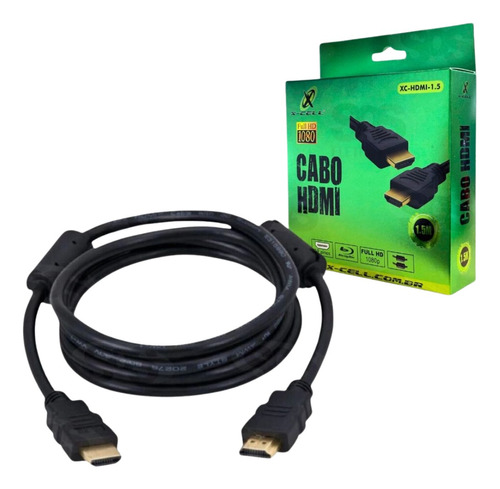 Cabo Hdmi 1.5 Metros X-cell Xc-hdmi-1.5 Preto