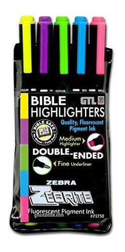 Biblia Highlighter Conjunto De 5 fluorescente, Doble Ended M