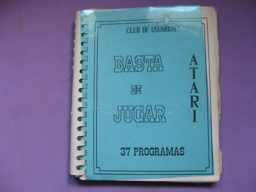 Basta De Jugar, 37 Programas, Atari, Club De Usuarios
