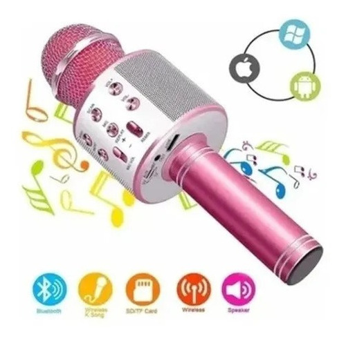 Microfono Karaoke Con Parlante Bluetooth Varios Colores