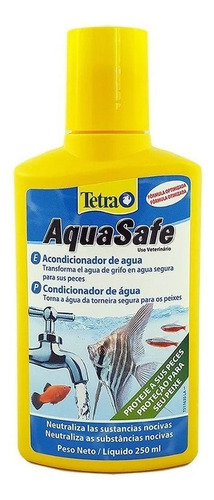 Tetra Aquasafe 250ml - Neutraliza O Cloro E Metais Pesados