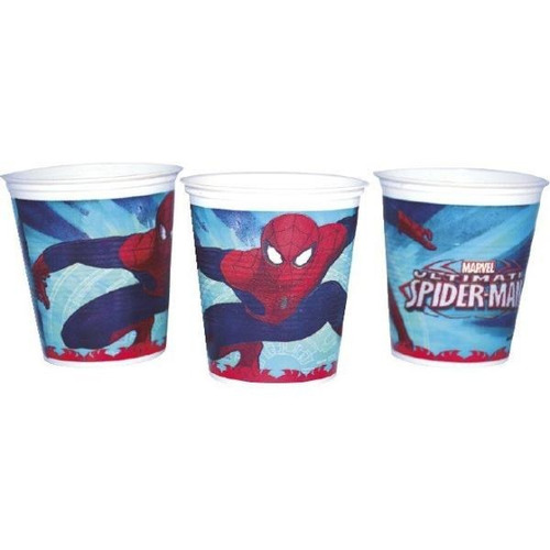 Paquete De 8 Vasos De Cumpleaños De Spider Man Hombre Araña