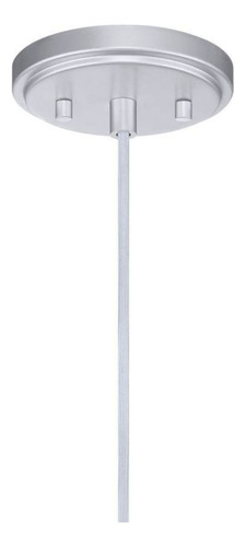 Lampara De Techo Colgante Isla 1 Luz Plateada Estructura Blanco