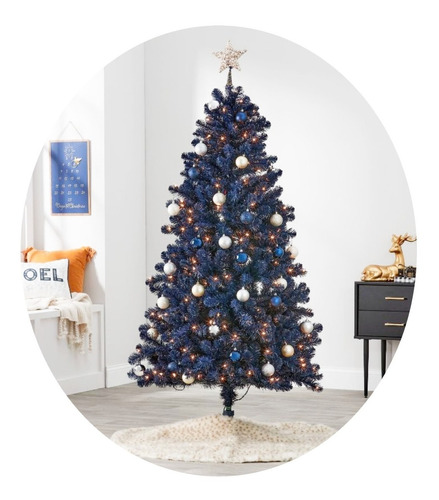 Arbol De Navidad Target  Alberta Spruce Azul 250 Led 180cm