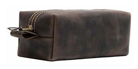 Imagen 1 de 4 de San Tan Bolso De Toilería De Cuero Hecho A Mano Dopp Kit ~ H