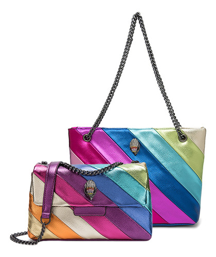 Set De 2 Bolsos Bandolera Con Forma De Arco Iris Con Forma D