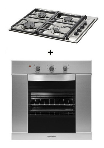 Imagen 1 de 4 de Combo16 Gas Longvie Horno H1900xf + Anafe A6600rxf