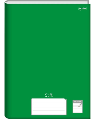 Caderno Caligrafia Capa Dura Stiff 96 Folhas Verde Pct.c/05