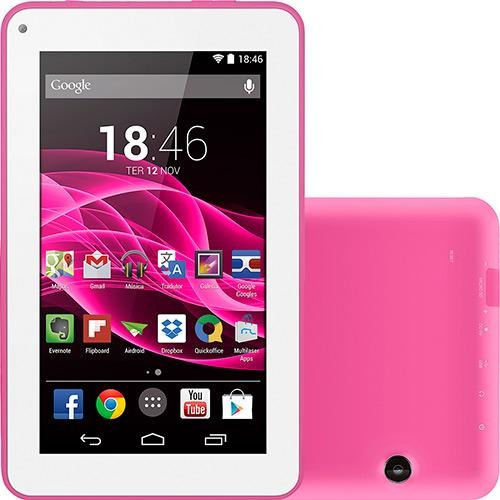 Tablet Multilaser M7s 8gb Wi-fi Tela 7   Quad Core - Rosa