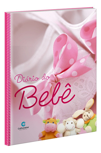 Livro Diário Bebe Rosa Menina Recordações Infantil
