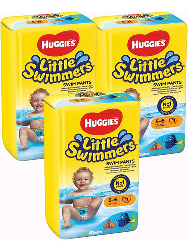 Huggies Pequeños Nadadores Para Bebés Tamaño 5-6,