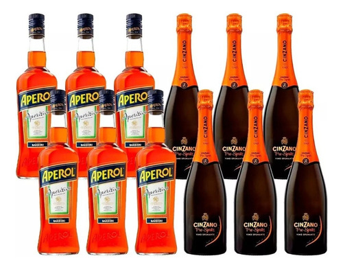 Aperol 750ml X6 + Cinzano Pro Spritz 750ml X6