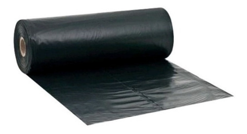 Imagem 2 de 3 de Lona Plástica Preta Rolo Obra 4 X 100 Metros Fina 13kg