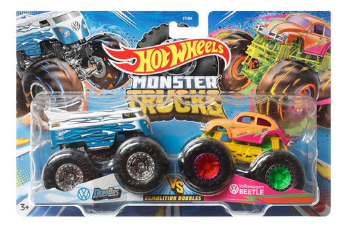 Hot Wheels Monster Truck - Drag Bus Vs Vw Beetle - 1/64