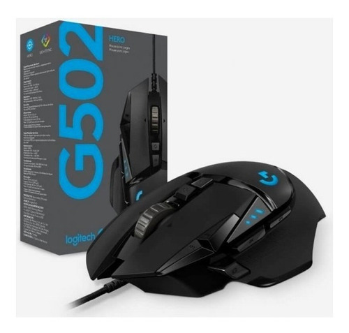 Mouse Logitech G502 Gaming Hero, Optico Usb, Botones Program