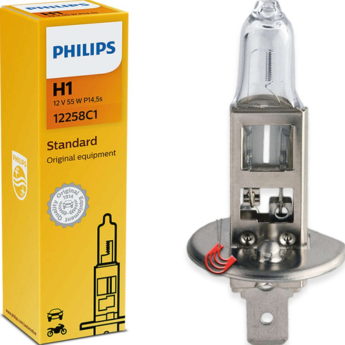 Lâmpada Philips Standard H1 55w 12v 12258c1 Farol Alto Baixo
