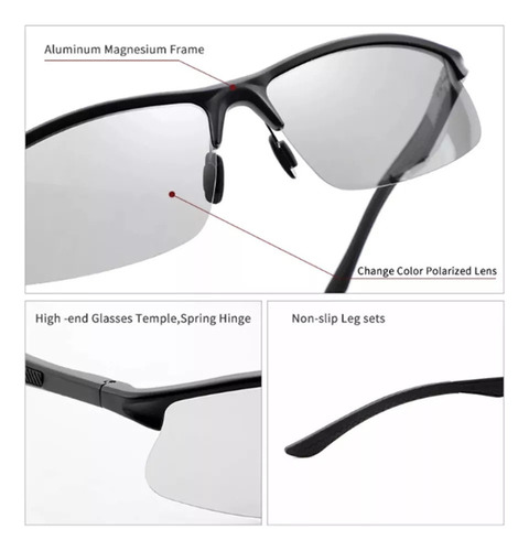 - 3 Gafas De Sol Fotocromáticas Polarizadas For Día Y Noche
