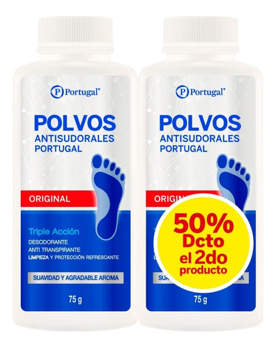 Pack Polvos Antisudorales 75 G. + 75 G.