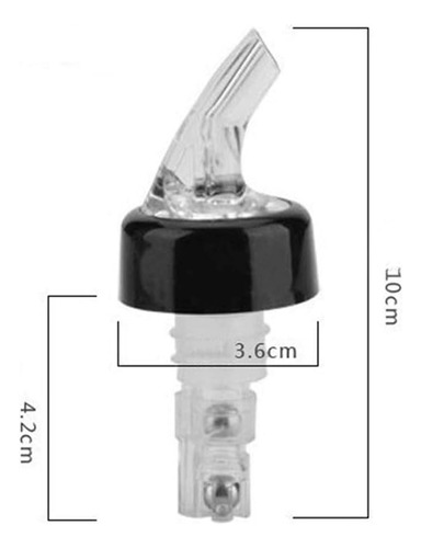 Paquete De 6 Vertedores De Botellas De Licor Medidos, 1 Onza
